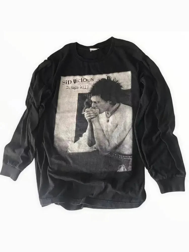 Distressed Graphic Street Top