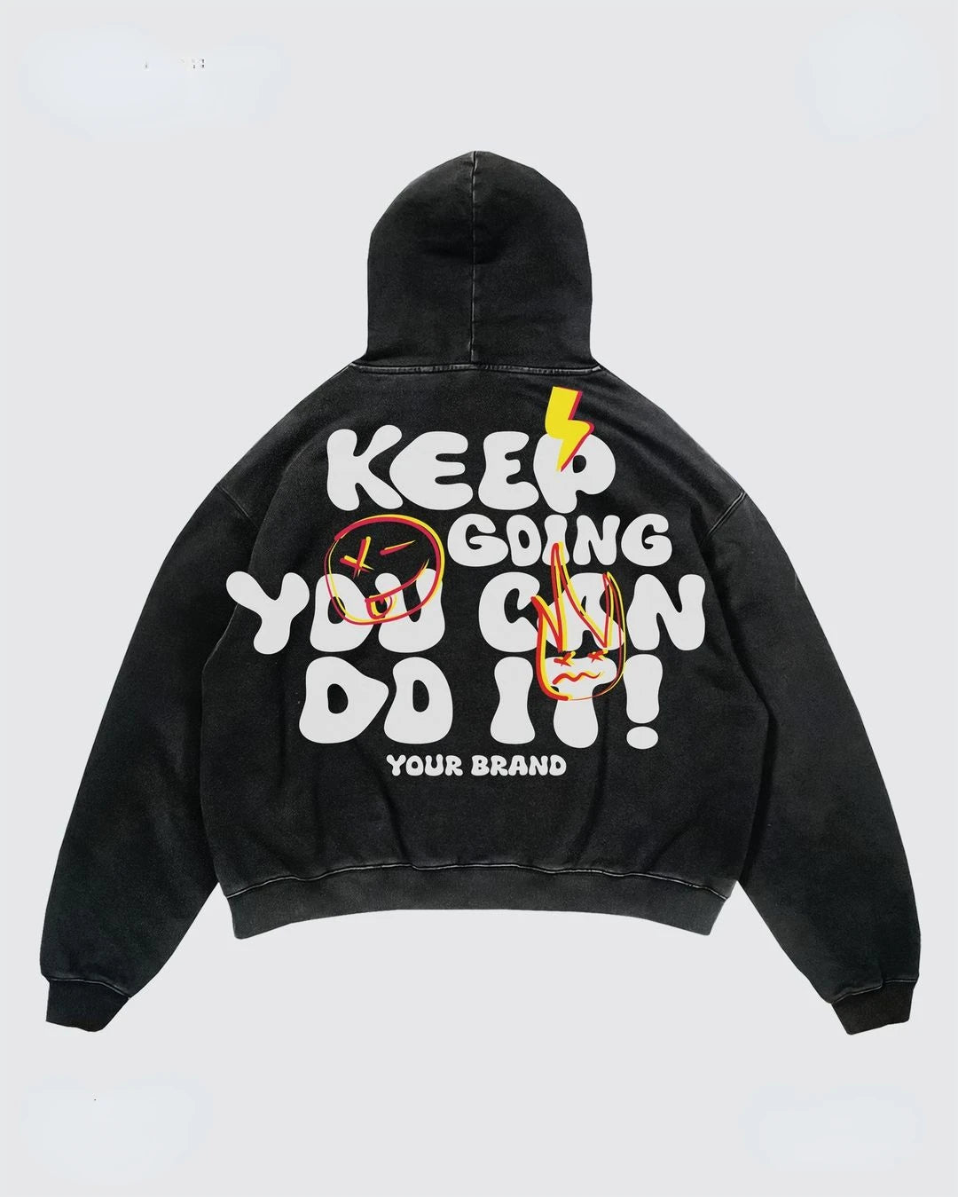 Harajuku Graffiti Hoodie – Oversized Streetwear Fit