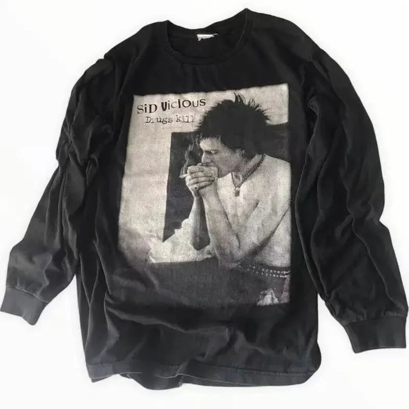 Distressed Graphic Street Top