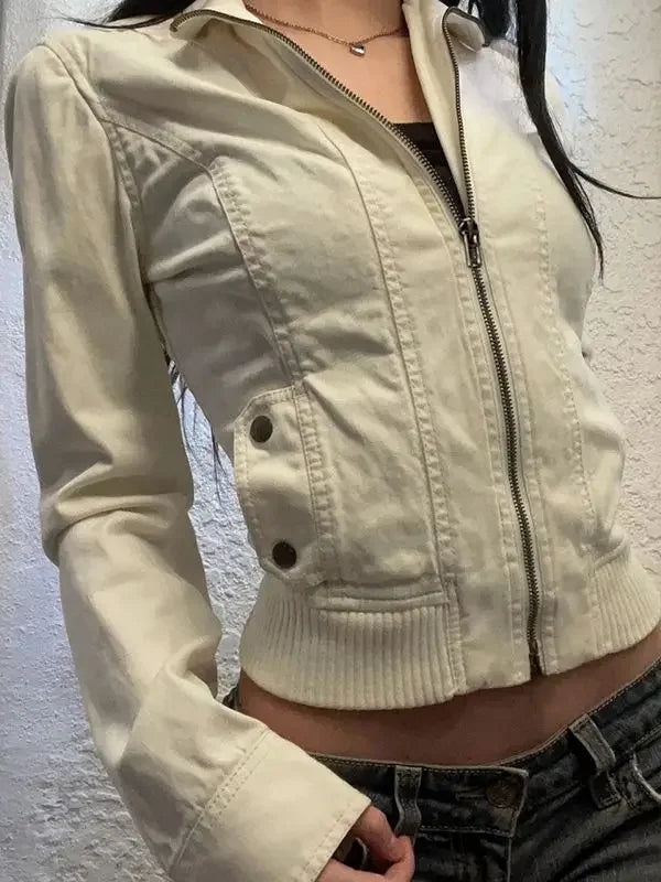 Cropped Zip-Up Jacket